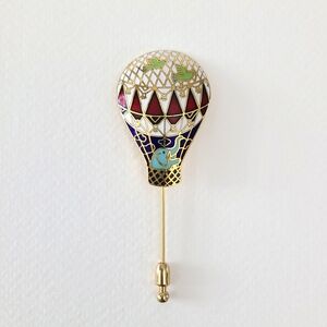 Colorful Hot Air Balloon Brooch